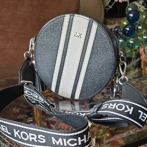 Michael Kors Black and White Round Bag